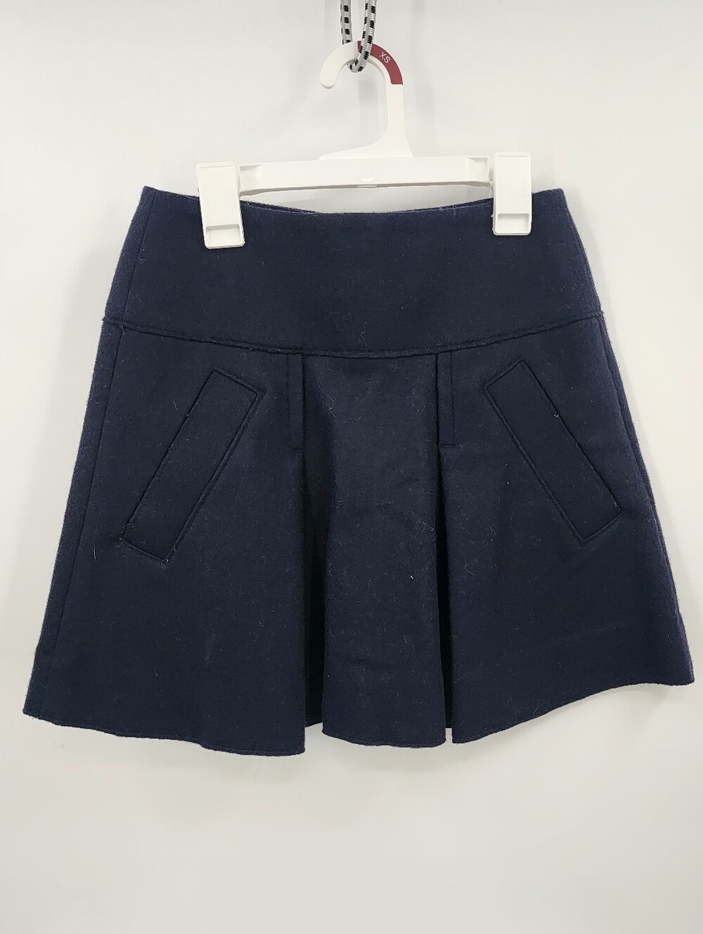VINCE Wool Circle Mini Skirt Navy Blue Size 00